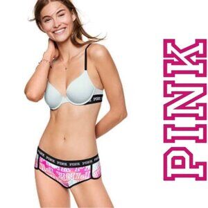 Victoria’s Secret PINK | Pastel Rainbow Logo Boyshort Panties | Size Extra Small